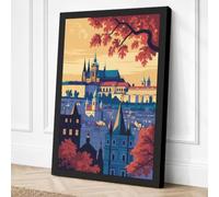 Castle in Autumn Light Canvas Wall Art Print 18x12 Inch | Ready to Hang, Gallery Wrapped, Fade-Resistant Inks, Securely Packaged, UK Made