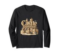 Castle in Progress Sand Builder Beach Day Enthusiast Long Sleeve T-Shirt