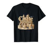 Castle in Progress Sand Builder Beach Day Enthusiast T-Shirt