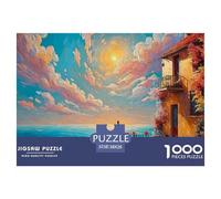 Castle in Springtime 1000 Pieces Extra-thick Cardboard DIY Jigsaw Puzzle Beach House Challenging And Educational Creative Game Puzzles As Birthday Gifts 38x26cm/1000pcs