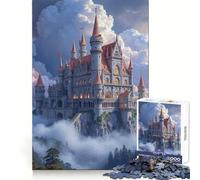 Castle in The Clouds 1000 Piece Jigsaw Puzzle for Adults Mind Exercise Cozy Pastime Exact Cut Chic Xmas Gift (38x26cm)