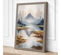 Castle in the Mist Canvas Wall Art Print 18x12 Inch | Ready to Hang, Gallery Wrapped, Fade-Resistant Inks, Securely Packaged, UK Made