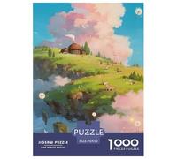 Castle in The Sky 1000 Piece Jigsaws Educational Games Challenge Toy Sky City Home Decoration Family Fun Kids Age 12+ 70x50cm/1000pcs