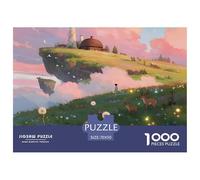 Castle in The Sky 1000 Pieces Jigsaw Educational Games Challenge Toy Sky City Home Decoration Family Fun Kids Age 12+ 70x50cm/1000pcs