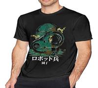 Castle in The Sky Laputa T Shirt Mens Leisure Cotton Crew Neck Short Sleeves T-Shirts Black XL