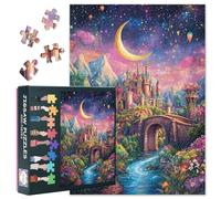 Castle Jigsaw Puzzles 1000 Pieces for Adults, Water Flowing Beneath Little Bridge Jigsaw Puzzles, Flowers Puzzle for Adults 1000 Pieces, Impossible Puzzle for Adult 20X27 INCH