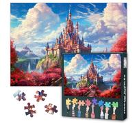 Castle Jigsaw Puzzles for Adults 1000 Piece - Challenging Puzzle Fantasy Landscape Art, 27.5x19.7 Inch Family Educational Game & Unique Living Room Decor Gift Blooming Flower