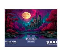 Castle Jigsaws 1000 Pieces for Adults Or Families Fit Together Perfectly - A Funny And Artistic Puzzle Magic City Beautiful Decoration 38x26cm/1000pcs