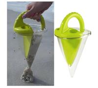 Castle Maker,Sand & Water Spilling Funnel Builder Sifting Shovel,3D Castle Building Set, with Silicone Beach Tools,Beach Tool Set for Boys and Girls (Green)