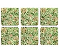 Castle Melamine William Morris Honeysuckle Coasters - Set of 6