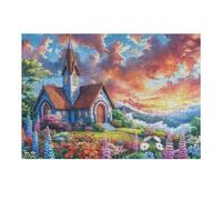 Castle Mountain Lake 300 Piece Jigsaw Puzzle for Adults Happy Time Sick Day Activity Gentle Distraction No Dust Pieces Great Gift for Get Well Soon 300 PCS