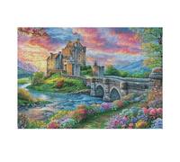 Castle Mountain Lake 300 Piece Jigsaw Puzzle for Adults Happy Time Solo Leisure Time Challenging Fun No Dust Pieces Great Gift for Puzzle Enthusiasts 300 PCS