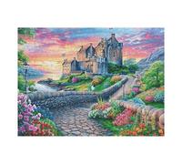 Castle Mountain Lake 500 Piece Jigsaw Puzzle for Adults Happy Time Weekend Hobby Creative Challenge No Duplicate Pieces Ideal Retirement Gift 500 PCS