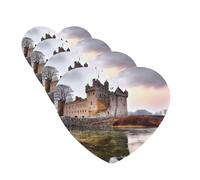 Castle Near Lake Stones Car Air Fresheners Cards Set of 4 Pieces Personalized Car Fresheners Gifts for Men Women Auto Aromatherapy Tablets Hanging Scented Cards for Wardrobe Bathroom