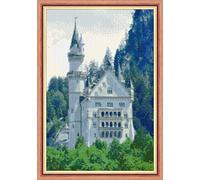 Castle Neuschwanstein, Bavaria, Germany - 16 Count Cross Stitch Kit - 8" x 12" - Free P+P