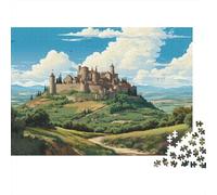 Castle on Hill Landscape Jigsaw for Adults 1000 Challenging Puzzles Chef Culinary Kitchen Art Puzzle Game for The Whole for Women Gifts for Men A Unique100% Recvcled Cardboard70x50cm/1000pcs