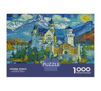 Castle on Lake 1000 Piece Jigsaw Puzzle Bundle Classic Jigsaw Puzzle Premium Cardstock Decompression Wall Decoration Gifts Women Men Senior Jigsaw Enthusiasts 70x50cm/1000pcs