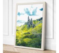 Castle on the Hill Landscape Canvas Wall Art Print 18x12 Inch (46 x 30 cm)