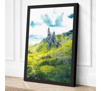 Castle on the Hill Landscape Canvas Wall Art Print 24x16 Inch (61 x 41 cm)