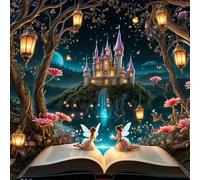 Castle Paint by Numbers for Adults,Painting by Number Kits Canvas,Easy Cheerful Painting DIY for Beginners,Home Wall Decor (Magic)