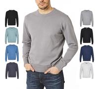 Castle Point CSPKNT003 Men's Cotton Jumper Pullover Sweater, Crew Neck, Grey, XXL