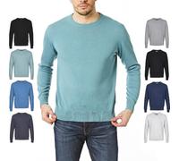 Castle Point Mens Herren-strickpullover Mit Rundhalsausschnitt CSPKNT003 Cotton Jumper Pullover Sweater, Crew Neck, Moss, XXL, Moss, XXL UK