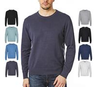 Castle Point Mens Herren-strickpullover Mit Rundhalsausschnitt CSPKNT003 Cotton Jumper Pullover Sweater, Crew Neck, Navy, L, Navy, L UK
