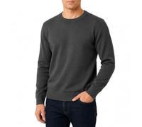 Castle Point Men's Cotton Crew Neck Jumper Knitted Sweater, Charcoal, L