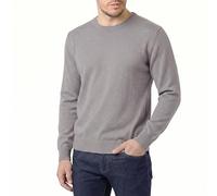 Castle Point Men's Cotton Crew Neck Jumper Knitted Sweater, Grey, XL