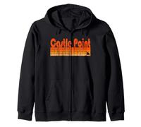 Castle Point, Missouri Retro 80s Style Zip Hoodie
