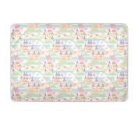 Castle Princess Cartoon Extra Large Resuable Toddler Mattress Pads Soft Absorbent Potty Training Pads Changing Pad Liner for Kids Adults Pets , 52" L x 34" W