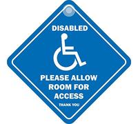 Castle Promotions Disabled Please Allow Room For Access Hanging Car Window Sign