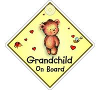 Castle Promotions Grandchild On Board Diamond Hanging Window Sign