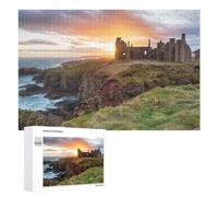 Castle Ruins at Sunset by The Sea Picture Puzzle for Adults, 1000 PCS