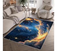 Castle Starry Sky Area Rugs for Living Room 80x150 Non Slip Flannel | Washable Runner Rugs Short Pile Carpet Dreamy Cloud Fairy Tale Entrance Room Decor Soft Fluffy for Bedroom Hallway Kitchen