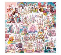 Castle Stickers,Princess Castle Graffiti Stickers,50Pcs Vinyl Waterproof Decals for Kids Teens,for Phone Laptop Water Bottles Skateboard Computer Phone Luggage Guitar Car Gifts