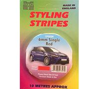 Castle Styling Coachline Red Pin Stripe Single 6mm 10 Metres Long Red Tape