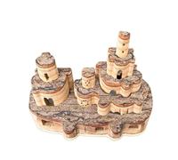 Castle Toy Figure Playset,Wood Castle Toy Figure Pop-up Model | Handmade Wooden Castle Desk Decor, Vintage Castle Model, Educational- Toys Home Decoration