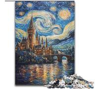 Castle Under The Stars Jigsaw Puzzles for Adults Teenagers Jigsaws Puzzle, for Age 14+ Game Wall Decoration Unique Gifts for Birthday And Christmas (26x38cm)