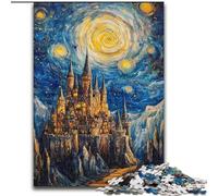 Castle Under The Stars Jigsaw Puzzles for Teenagers 1000, Learning Educational Toys Family Games Suitable for Desktop Decoration (26x38cm)