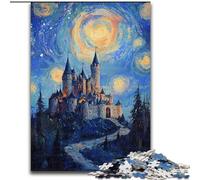 Castle Under The Stars JigsawPuzzle 1000 Pieces for Teenagers, Educational Games DIY Toys with Matching Poster And Trivia Sheet for Age 14+ (26x38cm)