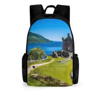 Castle Urquhart Casual Travel Backpack for Men Women 16 Inch Lightweight Basic Daypack with Pocket