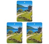 Castle Urquhart Funny Car Air Fresheners 3pcs Long Lasting Scent Automotive Hanging Scented Cards Tablets