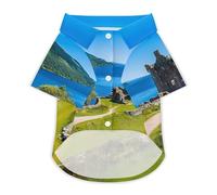 Castle Urquhart Funny Pet T-Shirt Soft Short Sleeve Button Down Dog Clothes for Cat Puppy