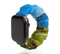 Castle Urquhart Printed Scrunchie Watch Band Compatible with IWatch Soft Elastic Replacement Straps