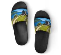 Castle Urquhart Trendy Shower Shoes for Women Men Non Slip Quick Drying Slippers Bathroom Sandals Summer