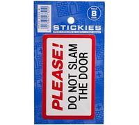 CASTLE PROMOTIONS Outdoor Vinyl Sticker - White - Please Do Not Slam Door - V136