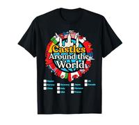 Castle Visiting Around The World Countries Showcase Vacation T-Shirt