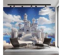 Castle Wallpaper for Living Room, Princess Girl Magic Castle Wall Mural for Bedroom 366x254 cm, Non-Woven Photo Wallpaper, Home Decor D&O88