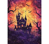 Castle with A On The Top and Bats Flying in Sky Jigsaw Puzzle Suitable for All Groups of People Creative Fun Jigsaw Traditional Puzzles Perfect for Family Nights Game_500pcs